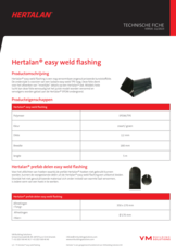 Hertalan easy weld flashing - TF